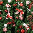 thumbnail image 7 of Strundghti Candy Cane Christmas Garland 6FT/9FT with Pinecones, Red Berries and Ball Ornaments — Bendable PVC Pine Vine for Indoor & Outdoor Holiday Decor, 7 of 7
