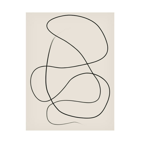 Trademark Fine Art Elena Ristova Swirling One Line Art Canvas Wall Art