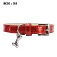 thumbnail image 2 of Collar de cuero reflectante para perros. Con hebilla de aleación. Resistente al agua. Collar clásico de cuero para mascotas. Apto para perros grandes., 2 of 5