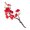 Red, variant on jiaroswwei Artificial Wintersweet Picks UV Resistant Fake Plum Blossom Stem Home Office Wedding Party Faux Flower Branch Decoration