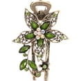 thumbnail image 1 of EeaseMX Clips para el cabello de cristal para mujer vintage Barrettes Accesorios para el cabello (verde), 1 of 8