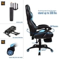 thumbnail image 2 of ELECWISH Racing Style Reclining Gaming Chair High Back Large Size Ergonomic Adjustable Swivel Computer Chair with Footrest Headrest and Lumbar Support PU Leather Executive Office Chair (Yellow), 2 of 7