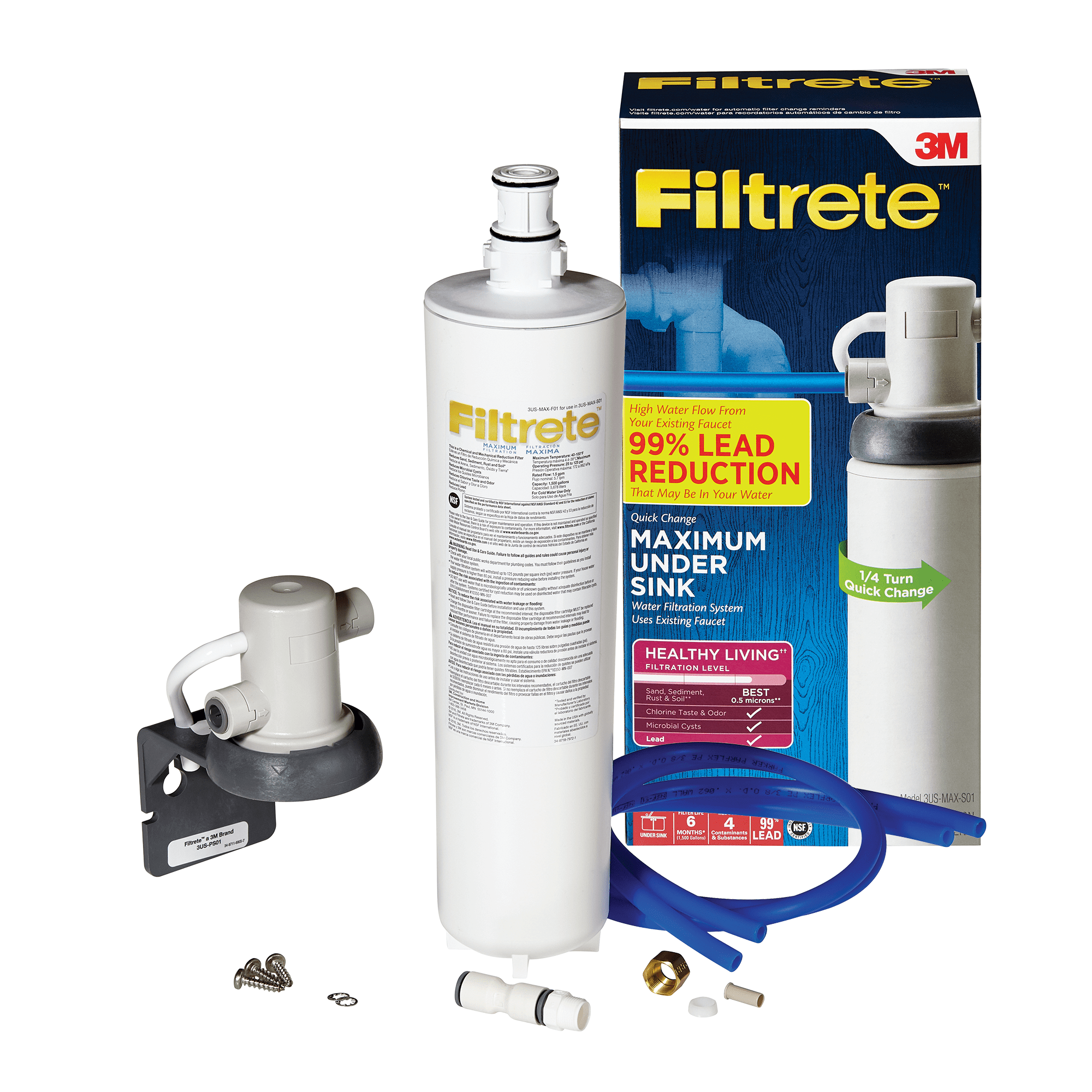Filtrete Maximum Under Sink Water Filtration System, 3US-MAX