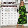 thumbnail image 7 of Xoenoiee Green Shamrock Print Nightgowns for Women House Dress Button Down Sleepshirt Moo Moos St. Patrick's Day Long Sleeve Nightshirt Housecoat, Size 3XL, 7 of 7