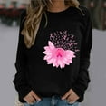 thumbnail image 2 of jsaierl Chandail de Sensibilisation au Cancer du Sein pour Femmes Ruban Rose Manches Longues Hauts Surdimensionnés Col Rond Chandail Rose Hauts d'Octobre d'Automne Chandail à Enfiler Hauts pour Femmes Chic Décontracté, 2 of 4