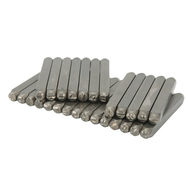 Set de Timbres en Métal en Acier, Facile à Ranger avec Boîte de Rangement pour Lettres en Cuir de 3 Mm, 4 Mm