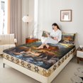 thumbnail image 4 of Homewish Woodland Wildlife Bear 4pcs Bed Sheets for Female Men Women,Vintage Retro Aesthetic King Sheets,Rustic Jungle Cabin Super Cozy Sheet Set,Microfiber Bedroom Decor, 4 of 7