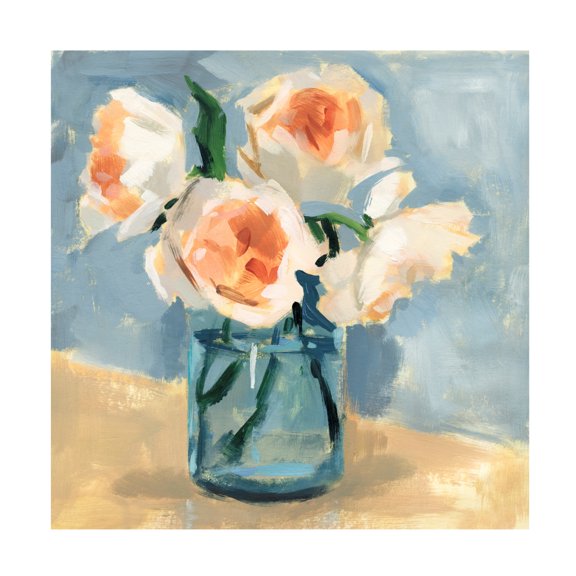 Trademark Fine Art Victoria Barnes Peonies in Mason Jar II Canvas Wall Art