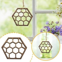 Desk Accessories Promotion Sale! Nomeni Be Bee Bee Combined Decorations Honeycomb Decoration Creative Wooden Festival Can Crafts Multi Purpose Diy Desktop Ornament, Home Decor Clearance Sale Brown