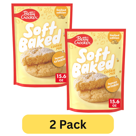 Betty Crocker Limited Edition Soft Baked Cookie Mix - Lemon Crinkle - Pack of 2