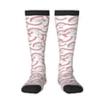 thumbnail image 2 of Picia Women Crew Soft Moisture-wicking Socks Baseballs Pattern Design Cotton Socks, One Size fit All, 2 of 9