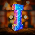 thumbnail image 3 of DAMAI 26 Letter LED Marquee Letter Lights Light Up Letters Glitter Alphabet Letter Sign Battery Powered for Night Light Birthday Party Wedding Gifts Home Bar Christmas Valentine's Day Decoration, 3 of 9
