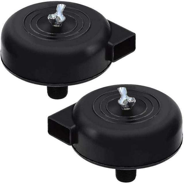 2 Pcs Compressor Filter, 16mm 3/8pt Male Thread Silent Compressor For Air Compressor (black)