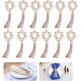 thumbnail image 1 of EcoNesxp Rope Tassel Table Decorative Napkin Ring UrbanMingle Suitable for Table Setting Handmade Farmhouse Wooden Beaded Napkin Ring Beige, 1 of 5