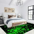 thumbnail image 2 of Fluorescent Green Black Rug 3x5ft Area Rugs Green Paint Graffiti Rugs Non Slip Low Pile Indoor Washable Carpet for Living Room Farmhouse Bedroom Apartment Home Decor Floor Mats, 2 of 6