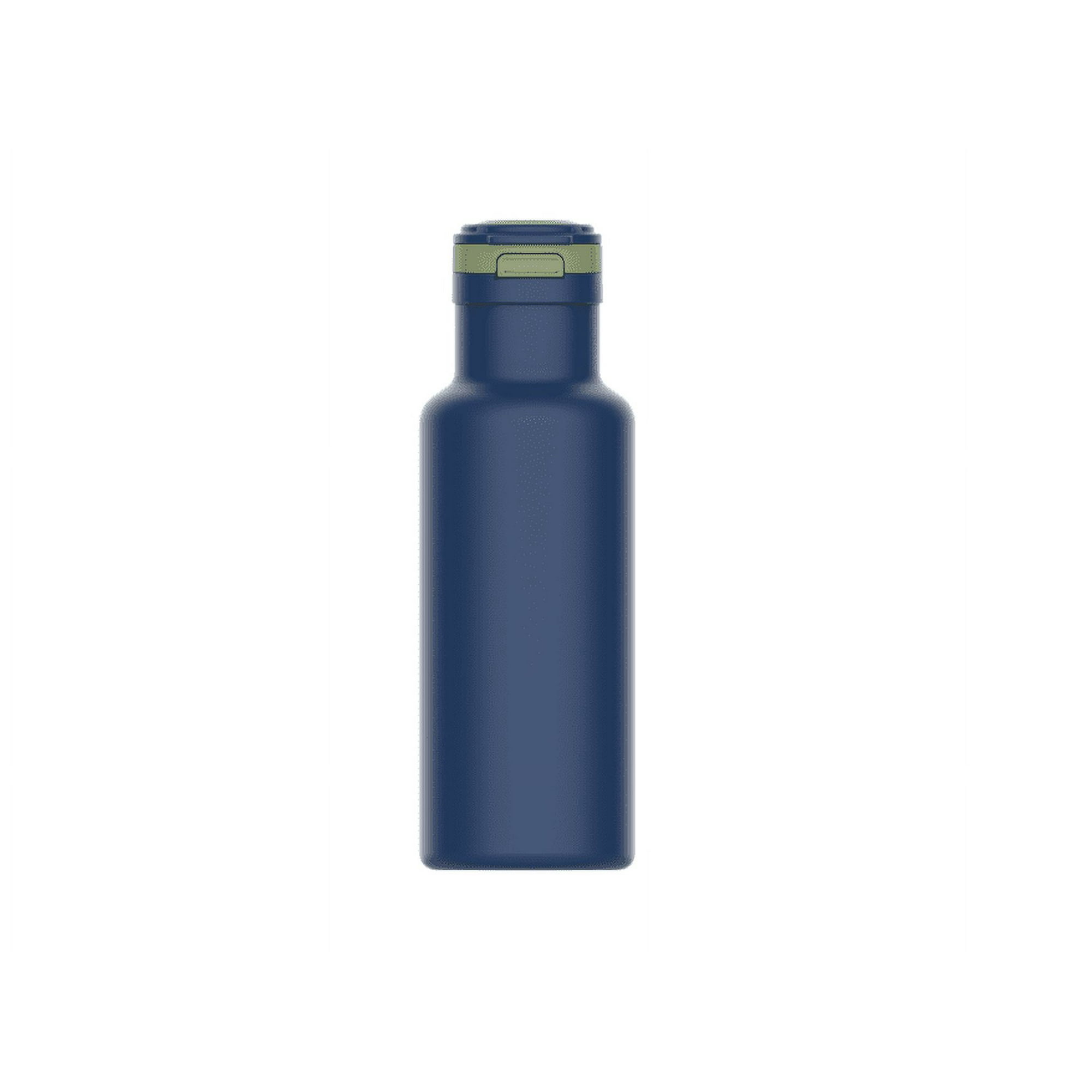 Your Zone 14 oz Stainless Steel Water Bottle with Chug Lid, Blue
