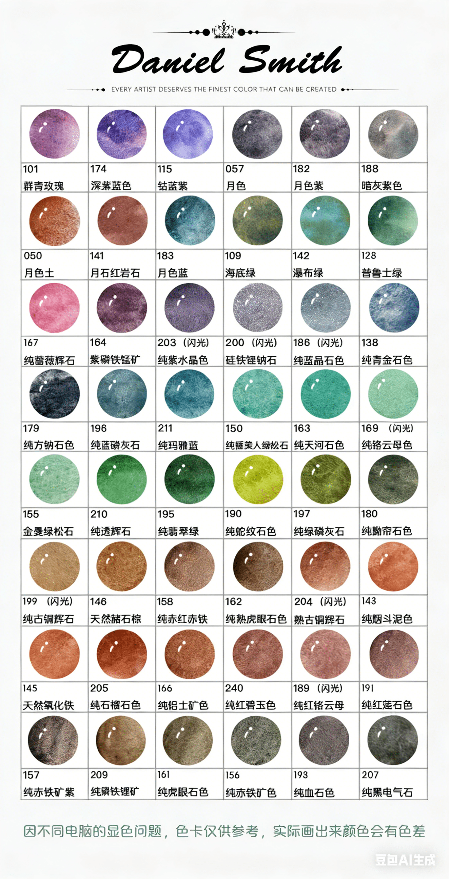 Daniel Smith  Primatek Watercolor Handcrafted 48 Colors 1ml Artist Professional Watercolor Paint