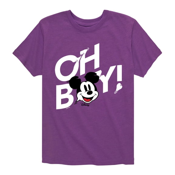 Disney - Mickey & Friends - Mickey Mouse - Oh Boy! - Toddler And Youth Short Sleeve Graphic T-Shirt