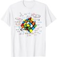 thumbnail image 1 of Cool Math Rubik Rubix Rubics Joueur Cube T-Shirt pour Amateurs de Mathématiques - Blanc - 2TG, 1 of 4