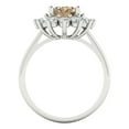 thumbnail image 4 of 2.72 ct Oval Cut Yellow Moissanite Halo Engagement Ring for Women in 18K White Gold, 4 of 5
