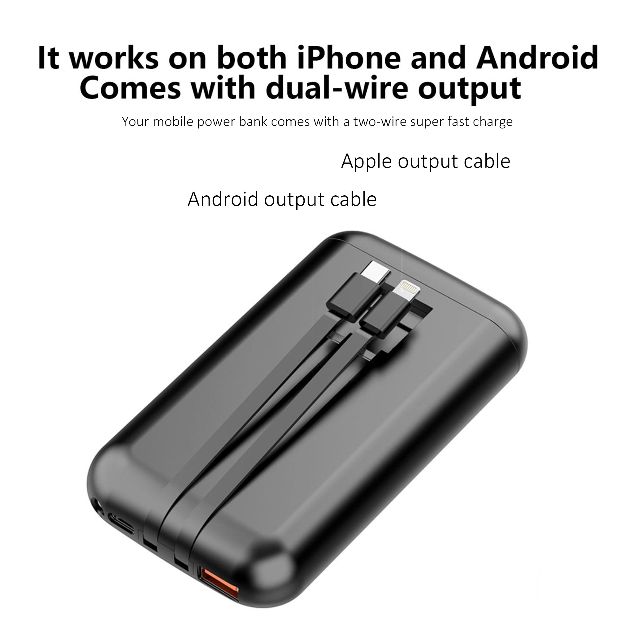 LC-dolida 3 in 1 AI Translation Bluetooth Earphones, 3" Touch Screen with 5000mAh Power Bank, ANC/ENC Noise Cancelling, WhatsApp/FB/Skype Msg Display (Black)