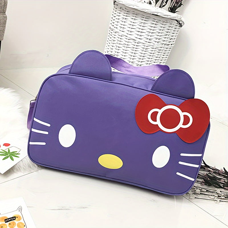 Bigsavebags 1pcs Sanrio Cute Hello Kitty Travel Bag Waterproof Large Capacity Cartoon Duffel Bag Women s Portable Short Trip Bag Sports Bag Pink Pink