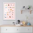 thumbnail image 2 of 12x18 Framed Nursery Wall Art Pink Animal ABC Poster In White Wood Frame For Kid Bedroom or, 2 of 5