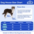 thumbnail image 3 of EHHLY Large Dog House Outdoor, Extra Large 46" Insulated Igloo Design with Elevated Floor, For Large Dogs with Spacious Interior, Cement Grey, 3 of 10