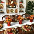 thumbnail image 4 of Fall Table Runners Autumn Pumpkin Thanksgiving Table Runner for Dining Tables Green Pumpkin Seasonal Autumn Dinner Table Runner for Kitchen Party Table Decoration 13x70 Inch, 4 of 6