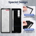 thumbnail image 3 of for Samsung Galaxy Z Fold 3 5G Leather Case With Tempered Glass Protective Phone Cover, 3 of 6