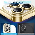 thumbnail image 3 of Crystal Clear Case for iPhone 15 Pro Max, [Not Yellowing] [Camera Protection] [Military Grade Drop Tested] Transparent Shockproof Protective Phone Case Soft Silicone Slim Cover, 6.7", Gold, 3 of 16