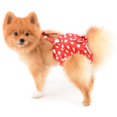 thumbnail image 6 of Goowood Female Dog Diapers Washable Reusable Polka Dot Sanitary Panties with Suspenders Bow Knot Belly Bands for Small Dogs Heat and Incontinence Protection, 6 of 8