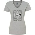 thumbnail image 3 of Inktastic Limited Edition 1969 One of a Kind Women's V-Neck T-Shirt, 3 of 5