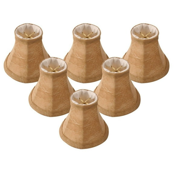 Royal Designs, Inc. Empire Chandelier Shade with Flame Clip Fitter,CS-103MT-6, Mouton, 2.5 x 5 x 4.25, Pack of 6