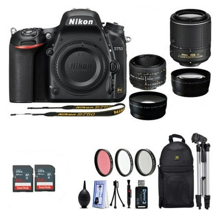 Image of Nikon D750 DSLR Camera - Nikon 50mm - Nikon 55-200 Zoom Kit