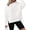 White, variant on BTFBM Women's Casual Crewneck Sweatshirts Spring Long Sleeve Side Slit Workout Fleece Pullover Top Fashion Clothing