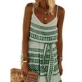 thumbnail image 3 of Gvmfive Women Summer Boho Beach Long Dress Sleeveless Tie Up Ruffles Maxi Dress, 3 of 4