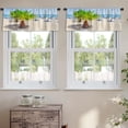 thumbnail image 2 of LALILO Kitchen Curtain Valance Palm Trees Summer Sea Rod Pocket Window Curtain 52"x 18" Set of 2, 2 of 5