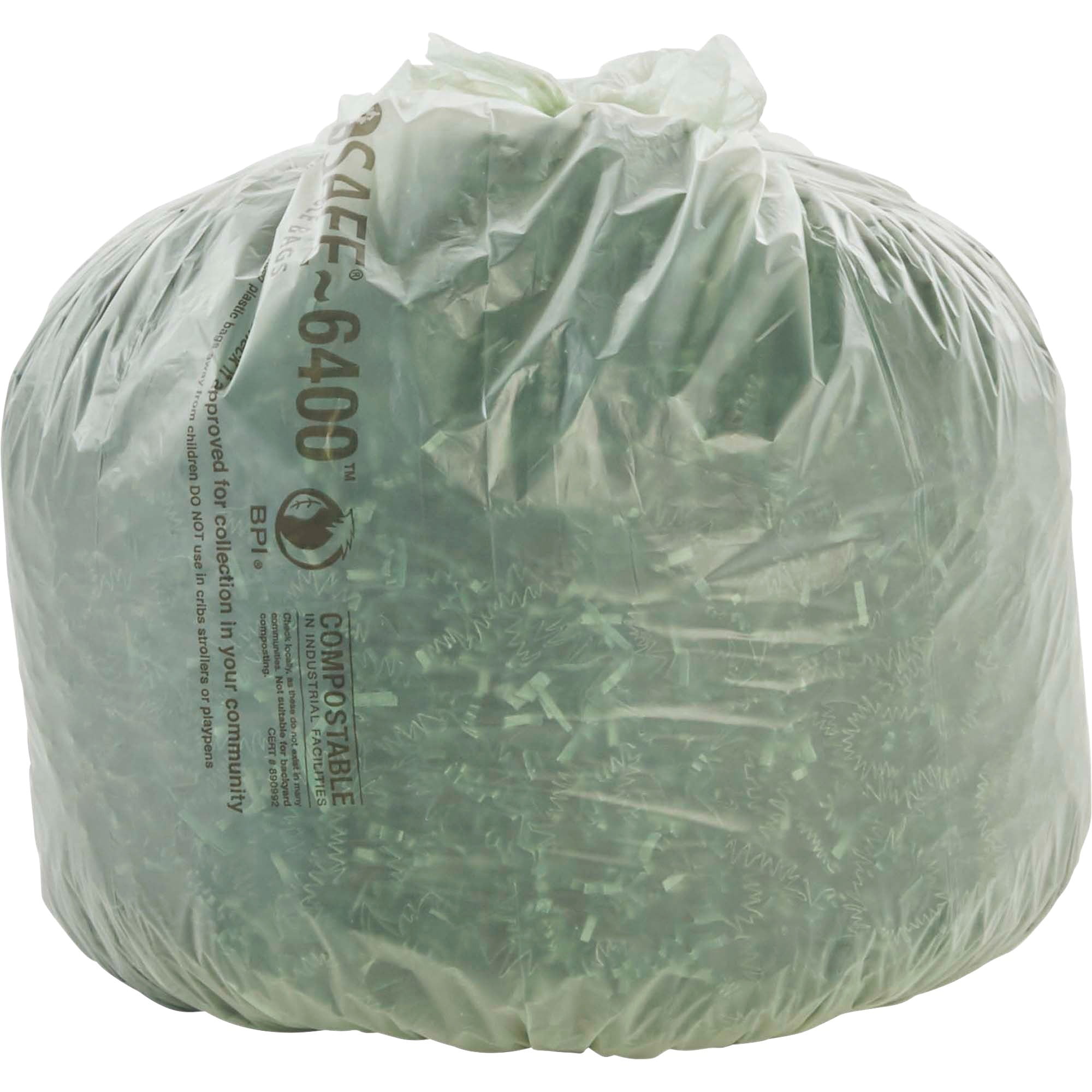 Stout, STOE2430E85, EcoSafe Compostable Trash Bags, 45 / Carton, Green