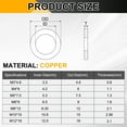 thumbnail image 2 of Uxcell M3x4.8x0.8mm Split Lock Washer, 10 PCS Copper Metric Spring Lock Gaskets Washer Spacers for Screws Bolts, Cooper Tone, 2 of 7