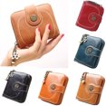 thumbnail image 4 of Carteras cortas de cuero de cera de aceite Vintage para mujer, pequeño monedero bonito, monedero, tarjetero, bolso de mano para mujer Noticed BB6693-01, 4 of 7