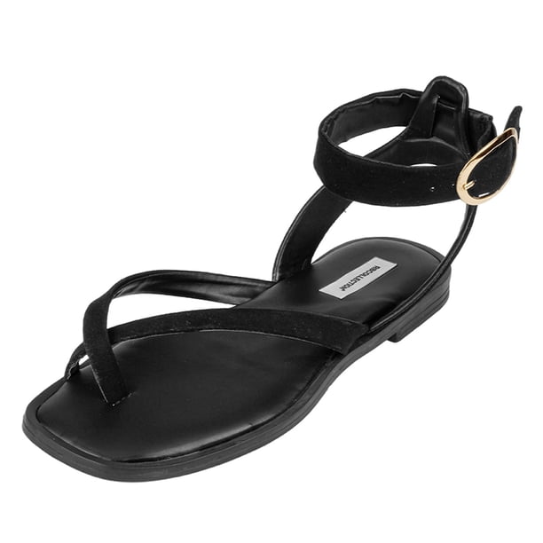 Sandalias de piso Exterior Textil Color Negro Para Mujer De RBBASICS