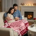 thumbnail image 6 of Meggemo 39.4x51.2 Inch Valentine's Day Heart Blanket Soft Warm Throw Blanket for Sofa Bed Chair Indoor Home Use Adds Sweet and Cozy Atmosphere Perfect for Couples Cuddling, 6 of 7