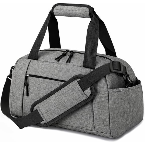 14 inch Small Gym Bag for Women & Men, Lightweight Carry Mini Duffle Bag with Multiple Pockets, Bag for Travel and Workout.
