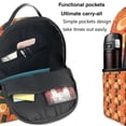thumbnail image 5 of Lsque Ramen Noodle Soup Pattern Backpack – School Travel Canvas Daypack with Ergonomic Padded Straps, Multiple Compartments & Leather Handle, 5 of 5