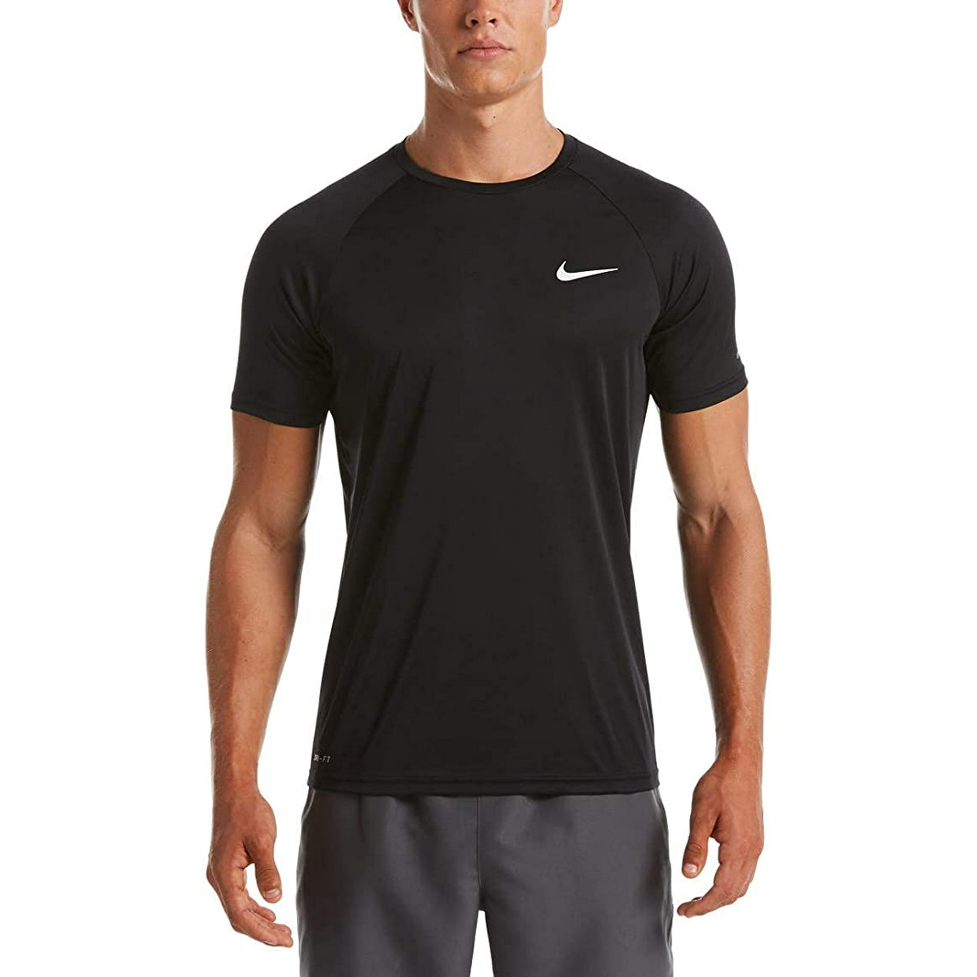 Nike Essential Short Sleeve Hydroguard Black M Walmart