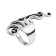 thumbnail image 4 of Unique Contemporary Huge Swirl Sterling Silver Ring-9, 4 of 7