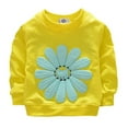 thumbnail image 4 of 1-4T Toddler Baby Girls Sunflower Clothes Set Long Sleeve Top Sweatshirts and Pants 2pcs Outfits Fall Clothes, 4 of 10