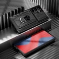 thumbnail image 3 of KEYSION Shockproof Case for Samsung S22 Ultra 5G S21 FE S20+ Plus Card bag Camera Protection Ring Phone Cover for Galaxy Note 20, 3 of 5