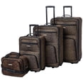 thumbnail image 1 of Juego de equipaje Rockland Jungle Softside Upright Leopard de 4 piezas, 1 of 7
